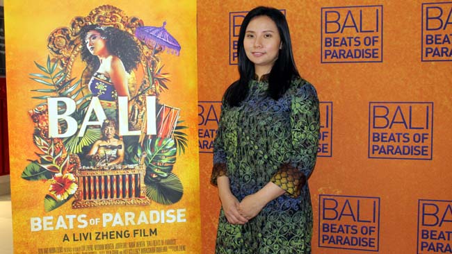 Livi Zheng tayangkan perdana film Bali: Beats of Paradise di Matos. (rhd)