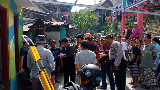 Kapolsekta Sukun Kompol Anang Tri Hananta saat di lokasi. (ist)