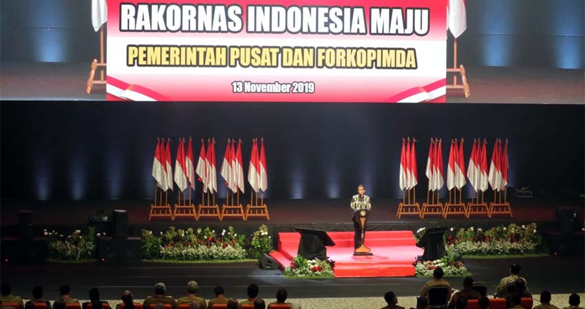 Wawalikota Malang Rakornas, Siap Sinergi dengan Program Nasional, Jokowi Siapa yang Mengganggu Bisa Kena Gigit