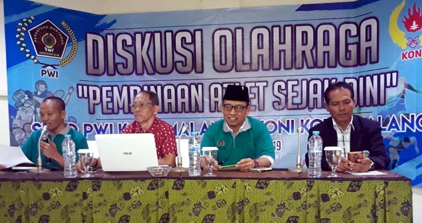 Diskusi Olahraga PWI Malang, Mau Prestasi Dindik, Dispora dan KONI Wajib Terapkan Sport Science