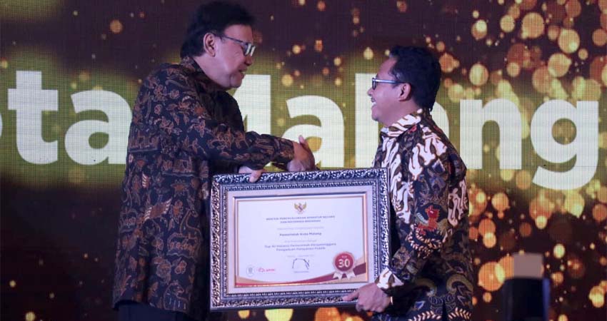 Pemkot Malang Sabet Penghargaan Top Pengelolaan Pengaduan Pelayanan Publik Tahun 2019