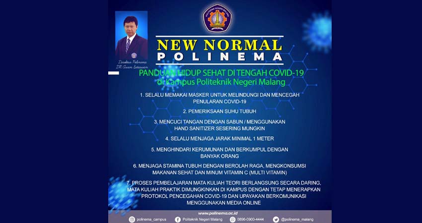 New Normal Polinema, Panduan Hidup Sehat di Kampus