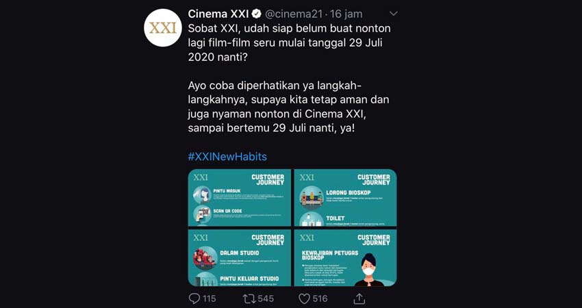 Bioskop Share Aturan Nonton, Pecinta Film Layar Lebar Boleh Lega