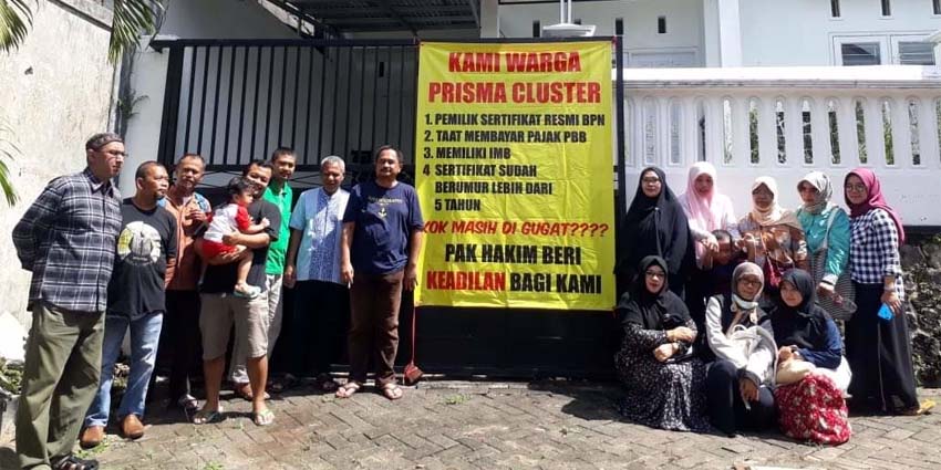 Warga Prisma Cluster akan terua mempertahankan rumahnya. (gie/dokumen)