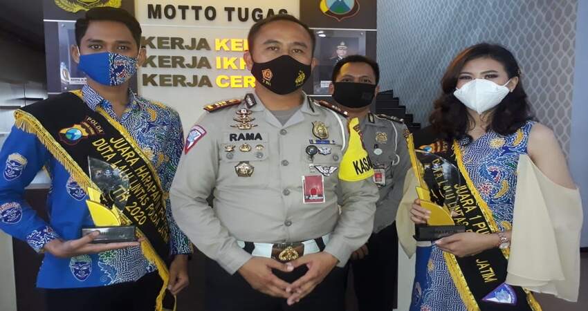 Wakil Polres Makota Raih Juara 1 Duta Lalu Lintas Polda Jatim 2020