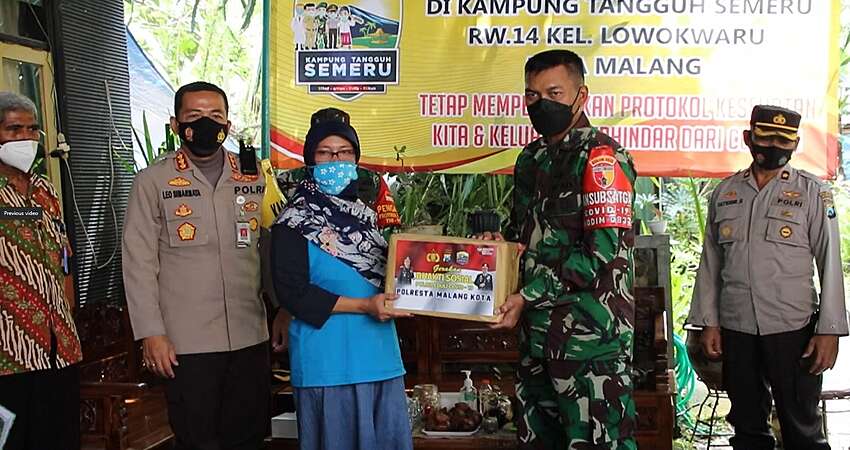 Kapolresta Makota Resmikan Kampung Tangguh Semeru ke 90, Ajak Masyarakat Memutus Penyebaran Covid-19