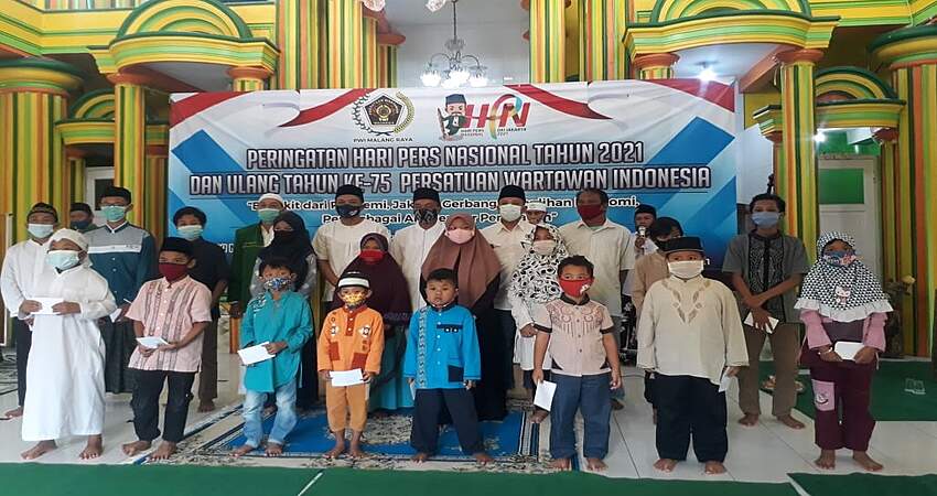 Peringati HPN 2021, PWI Malang Raya Adakan Khotmil Quran dan Santunan Anak Yatim