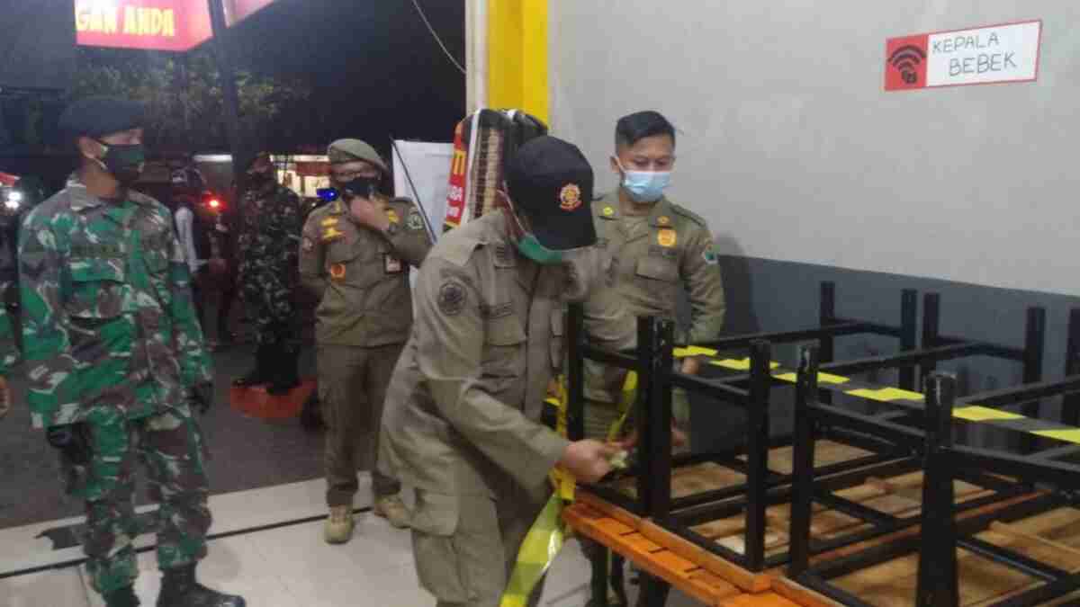 Pelanggar dan Sanksi Sejak PPKM Darurat di Kota Malang, 50 Pelaku Usaha Dibuatkan BAP dan 10 Dilakukan Penyitaan