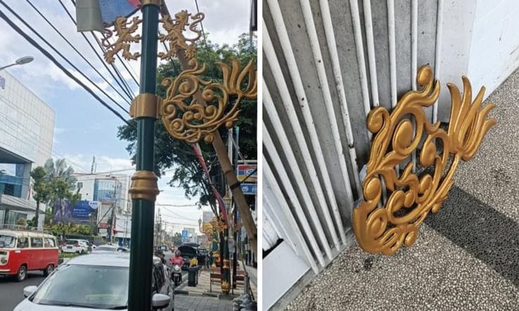 Ornamen Lampu Hias Kayutangan Heritage Kota Malang Rusak, Ini Respon DLH