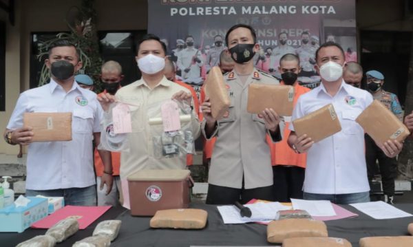 Jaringan Peredaran Ganja Kota Malang Berhasil Diringkus, Empat Pelaku Berhasil Diciduk