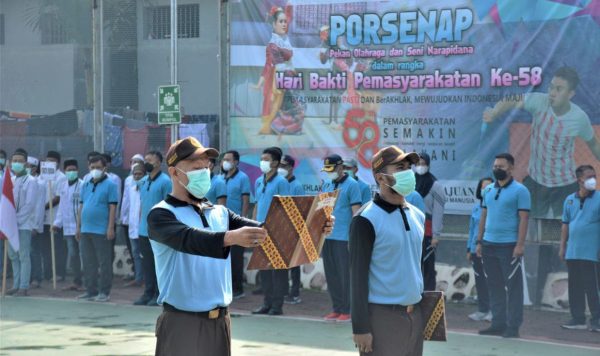 Gelorakan Semangat Hari Bhakti Kemasyarakatan, Lapas Kelas 1 Malang Gelar Porsenap