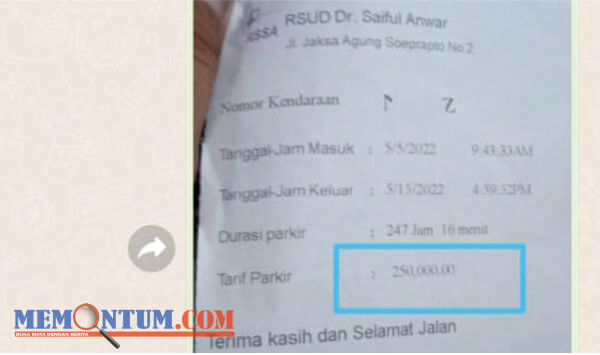 Tanggapi Keluhan Parkir Rp 250 Ribu, Ini Kata Direktur RSSA Malang