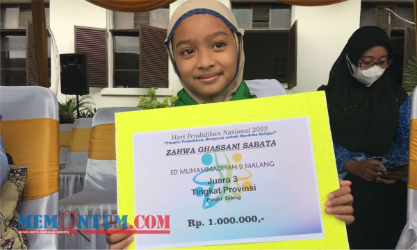 Zahwa Ghassani, Siswi SD Muhammadiyah 9 Kota Malang dengan Prestasi Mentereng