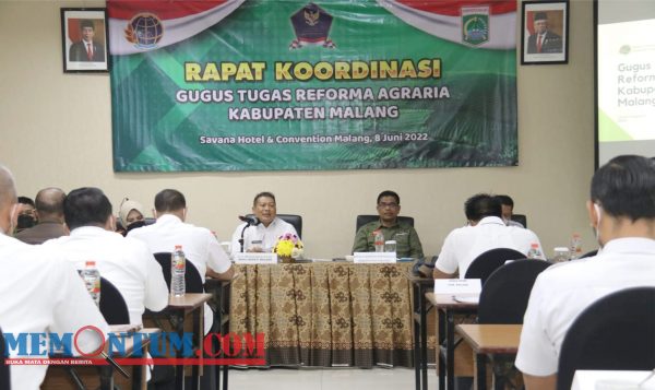 Wabup Didik Hadiri Gelaran Rakor Gugus Tugas Reforma Agraria Kabupaten Malang