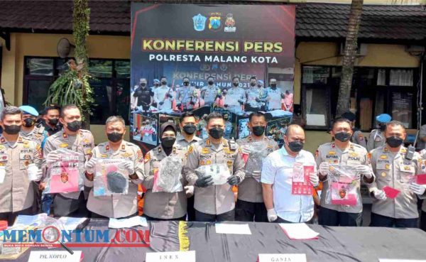 Operasi Tumpas Semeru 2022, Jajaran Polres Malang Kota Bekuk 19 Tersangka Narkoba