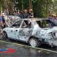 Jemput Anak Pulang Sekolah, Mobil Mazda Mendadak Kobarkan Api