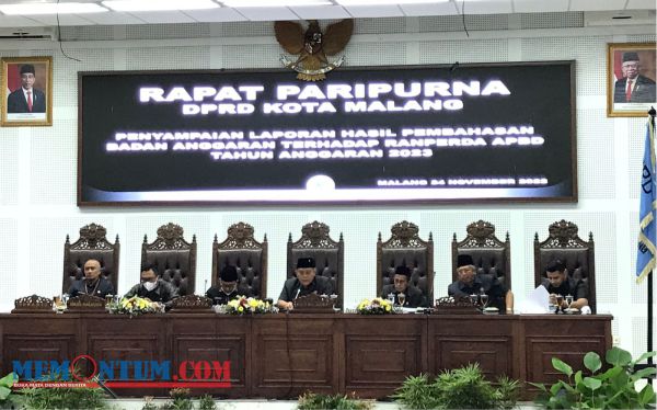 Banggar DPRD Kota Malang Sampaikan Laporan Ranperda APBD Tahun 2023