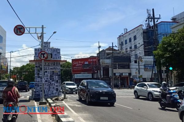 Penerapan Satu Arah, DPUPRPKP Kota Malang Bongkar Pasang Median Jalan Semeru