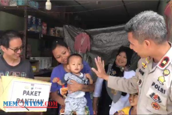 Peduli Balita dari Stunting, Polsek Klojen Distribusikan Bantuan Paket Suplemen Susu dan Telur