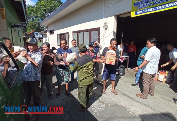 Paguyuban RW Tanjungrejo Salurkan Bantuan Sembako untuk Warga Terdampak Longsor