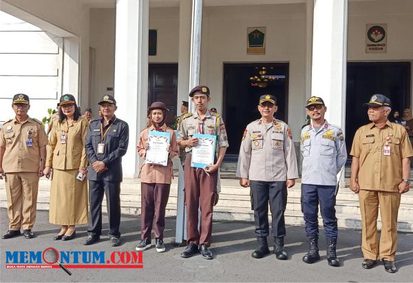 Ratusan Anggota Pramuka Kota Malang Terima Piagam Penghargaan atas Partisipasi Penanganan Dinamika